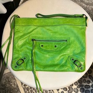Balenciaga 2005 Apple Green Flat Clutch